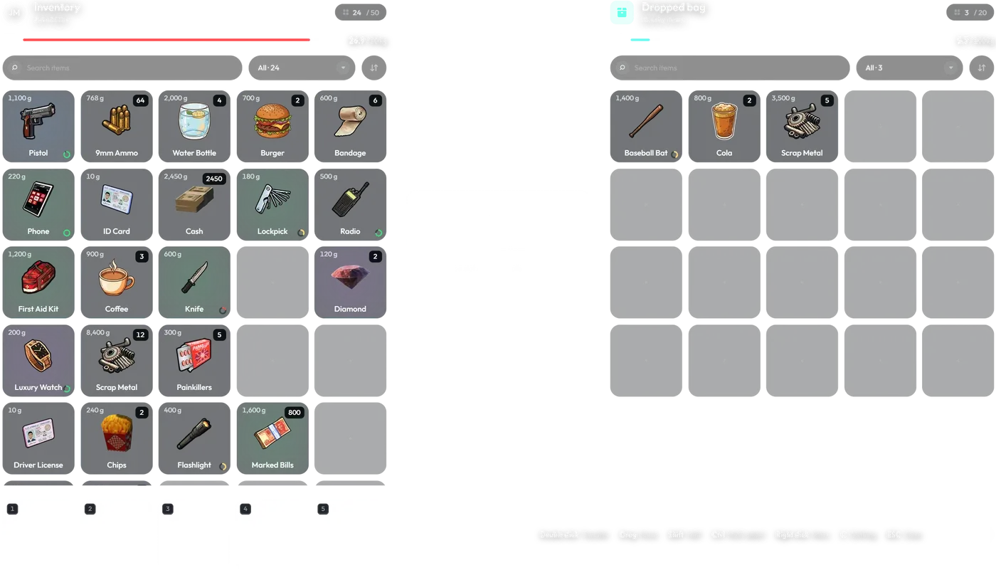 ATY Inventory - Ledger-Backed FiveM Inventory